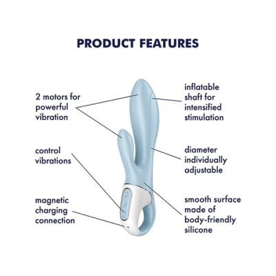 SATISFYER AIR PUMP BUNNY 1 LIGHT BLUE