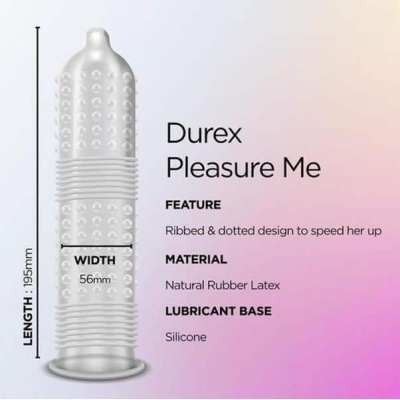 DUREX PLEASURE ME TEXTURED CONDOMS 3pcs