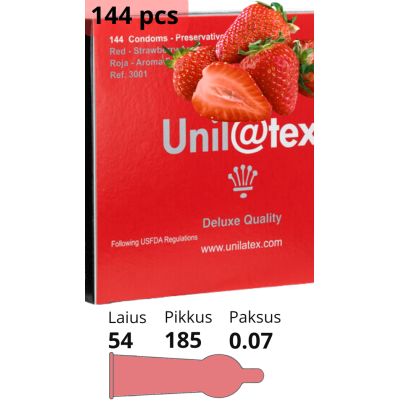 UNILATEX RED / STRAWBERRY BOX 144pcs