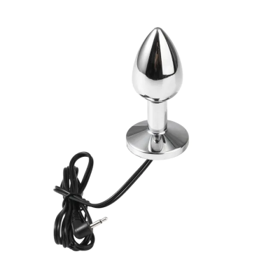 STEEL ELECTRO BUTTPLUG WITH CONTROL FIXX