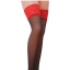 PASSION STOCKINGS BLACK/RED ST004
