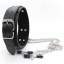 SM COLLAR WITH NIPPLE CLAMPS BLACK