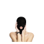 OUCH! SUBMISSION MASK - OPEN MOUTH HOOD BLACK