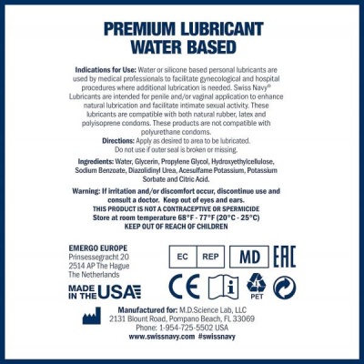 SWISS NAVY WATER 237 ML