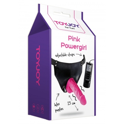 POWERGIRL VIBR. STRAP-ON PINK