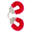 FURRY FUN CUFFS RED PLUSH