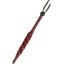 WOVEN LEATHER RIDING CROP RED
