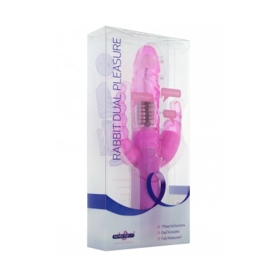 DUAL PLEASURE SLIMLINE RABBIT PINK