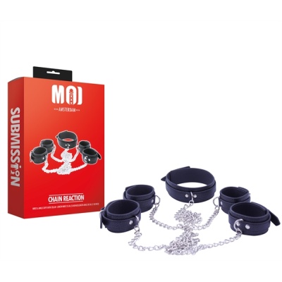 CHAIN REACTION - WRIST & ANKLE CUFFS WITH COLLAR