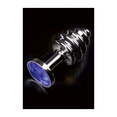 JEWELLERY RIBBED SILVER BLUE