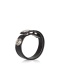 LEATHER 3 SNAP RING BLACK