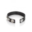 LEATHER 3 SNAP RING BLACK