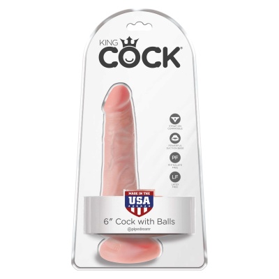 COCK 6 INCH W/ BALLS FLESH