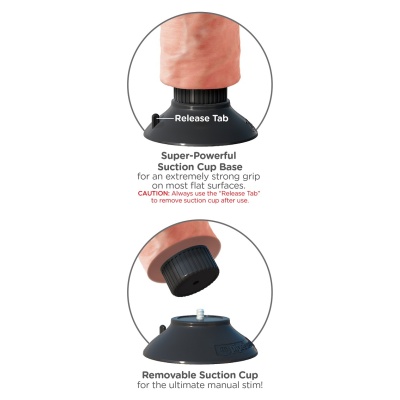 VIBRATING COCK 6 INCH SKIN
