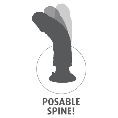 VIBRATING COCK 6 INCH SKIN
