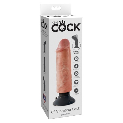VIBRATING COCK 6 INCH SKIN