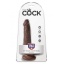 KING COCK 6 INCH W/ BALLS BROWN