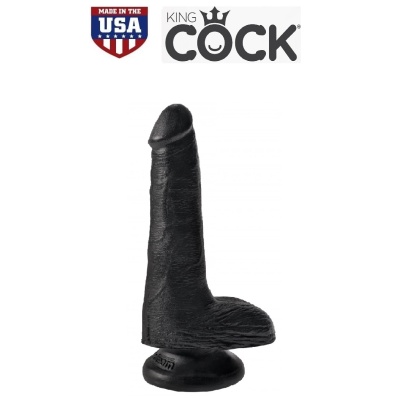 COCK 6 INCH W/ BALLS BLACK
