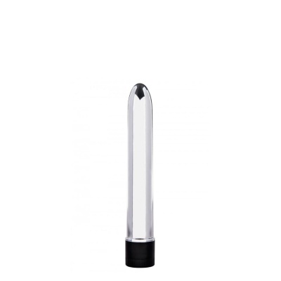 RETRO SLIMLINE VIBRATOR 17CM SILVER