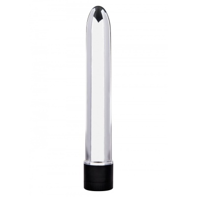 RETRO SLIMLINE VIBRATOR 17CM SILVER