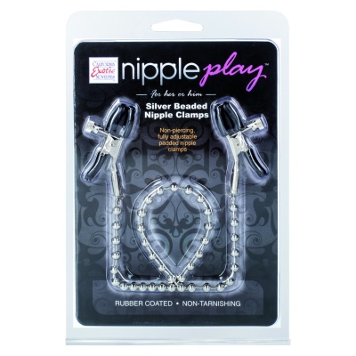 SILVER BEADED NIPPLE CLAMPS