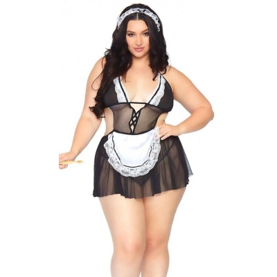 ROLEPLAY FANTASY FRENCH MAID  PLUS SIZE