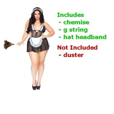 ROLEPLAY FANTASY FRENCH MAID  PLUS SIZE