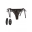 REMOTE CONTROL LACE THONG SET BLACK