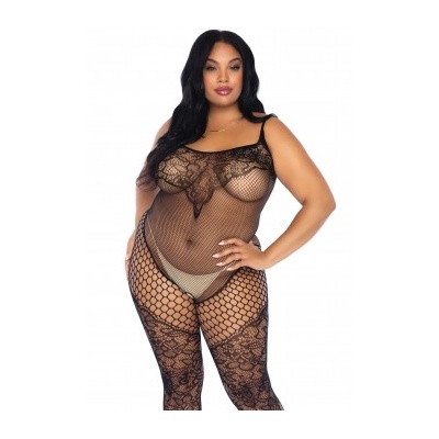 LACE & NET TANK BODYSTOCKING  PLUS SIZE