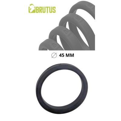 BRUTUS FLAT SLICK SILICONE COCK RING 45MM