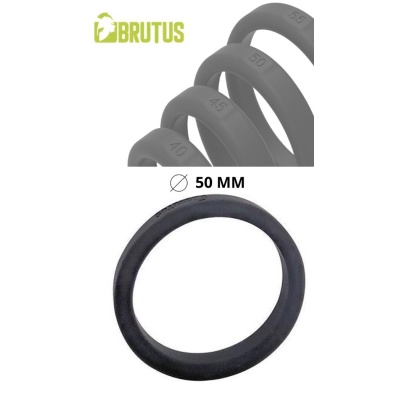 BRUTUS FLAT SLICK SILICONE COCK RING 50MM