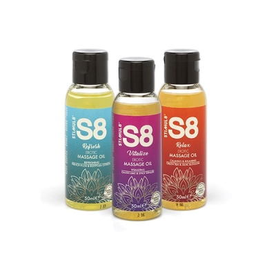 S8 EROTIC MASSAGE OIL BOX 3x 50ML