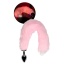 LED LIGHT-UP FOX TAIL WITH METAL PLUG - PINK