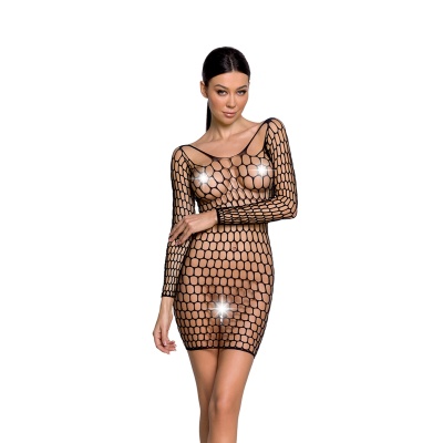 BS093 BLACK NET DRESS O/S