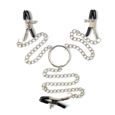 3 CLAMPS/CHAIN SILVER/BLACK