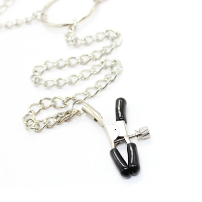3 CLAMPS/CHAIN SILVER/BLACK
