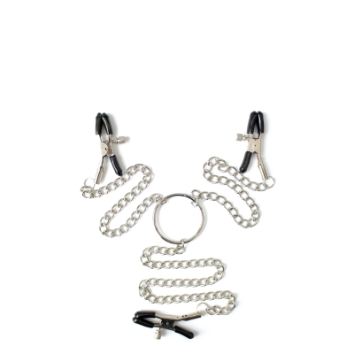3 CLAMPS/CHAIN SILVER/BLACK
