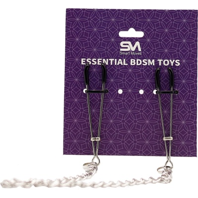 NIPPLE CLAMPS/CHAIN SILVER/BLACK