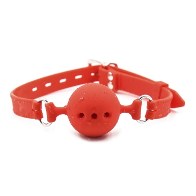 SILICONE BALL GAG M DIA 4.5CM RED
