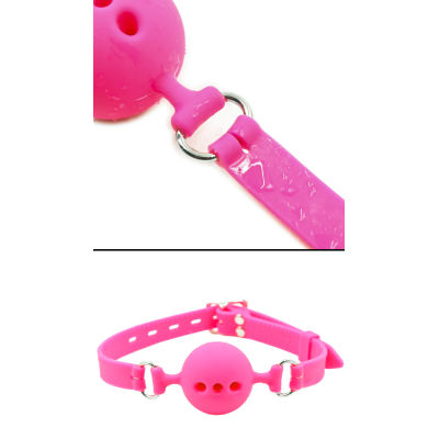 SILICONE BALL GAG PINK