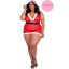 SANTA CUTIE HALTER BRALETTE AND MINI SKIRT SET PLUS SIZE