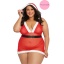 SANTA CUTIE HALTER BRALETTE AND MINI SKIRT SET PLUS SIZE