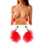 KINK - FEATHER NIPPLE CLAMP RED 7 CM