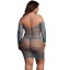 LONG-SLEEVED NET MINI DRESS OCEAN DEEP PLUS SIZE 