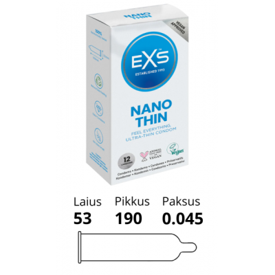 EXS Nano Thin Ultra õhukesed kondoomid 10 tk