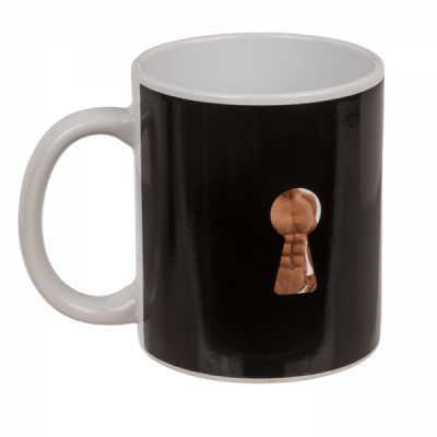 STONEWARE TEMPERATURE MUG - STRIPPER BOY