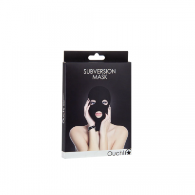 OUCH! SUBVERSION MASK - OPEN MOUTH AND EYES HOOD BLACK