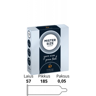 MISTER SIZE 57MM CONDOMS 3PCS