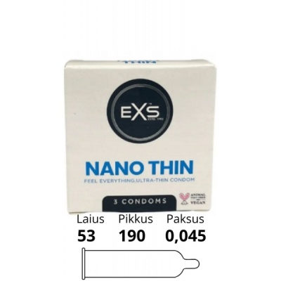 EXS NANO THIN CONDOMS 3TK.