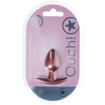 SMOOTH SILICONE ANAL PLUG ROSE GOLD S